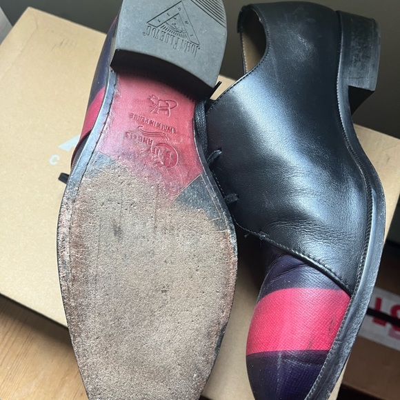 Fluevog Manhattan striped asymmetrical Derby’s - Picture 4 of 6